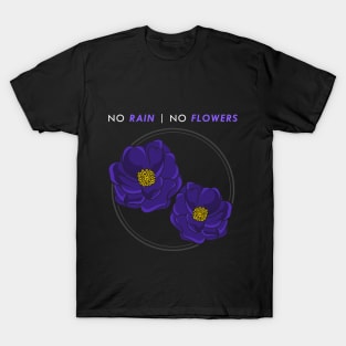 Flowers with blue Blossoms T-Shirt